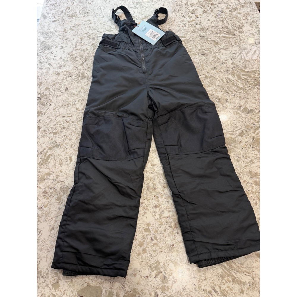 Cat & Jack Kids Black Insulated Snow Bibs Overalls Size 6 NWT